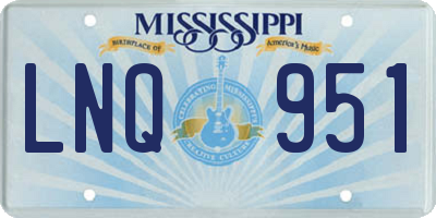 MS license plate LNQ951