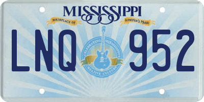 MS license plate LNQ952