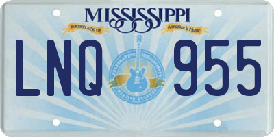 MS license plate LNQ955