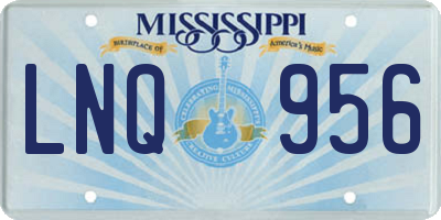 MS license plate LNQ956