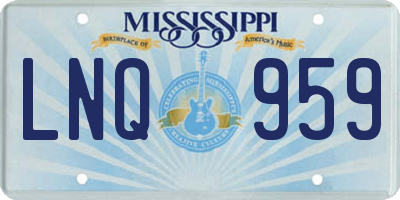 MS license plate LNQ959