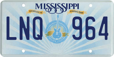 MS license plate LNQ964