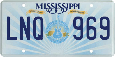 MS license plate LNQ969