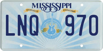 MS license plate LNQ970
