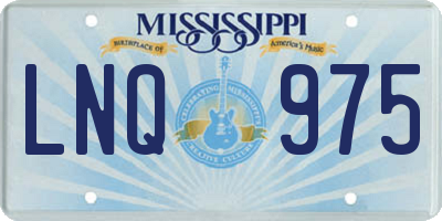 MS license plate LNQ975