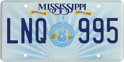 MS license plate LNQ995