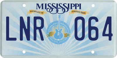 MS license plate LNR064