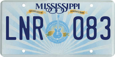 MS license plate LNR083