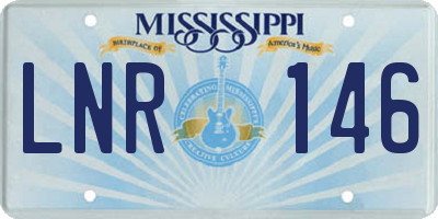 MS license plate LNR146