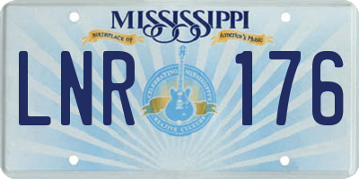 MS license plate LNR176