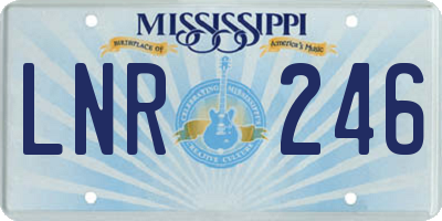 MS license plate LNR246