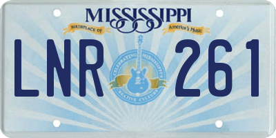 MS license plate LNR261