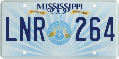 MS license plate LNR264