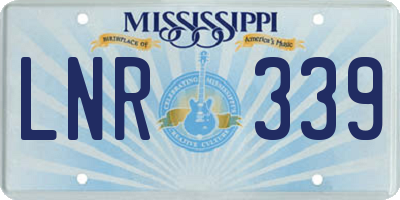 MS license plate LNR339
