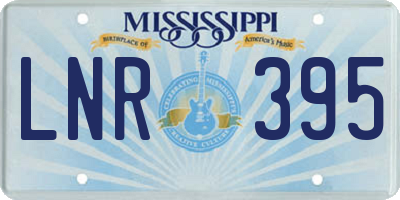 MS license plate LNR395