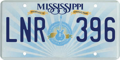 MS license plate LNR396