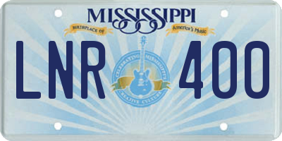 MS license plate LNR400
