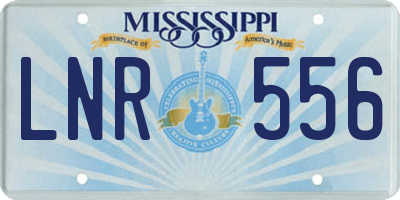 MS license plate LNR556