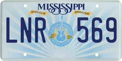 MS license plate LNR569