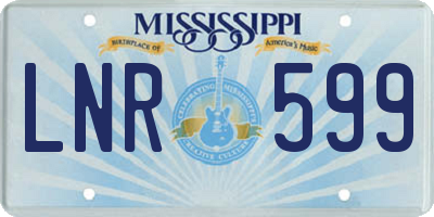 MS license plate LNR599