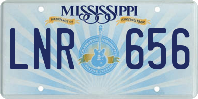 MS license plate LNR656