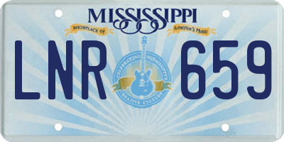 MS license plate LNR659