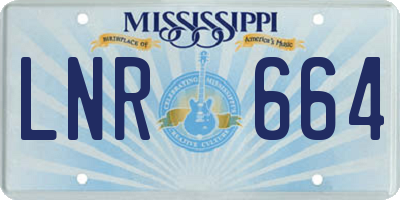 MS license plate LNR664