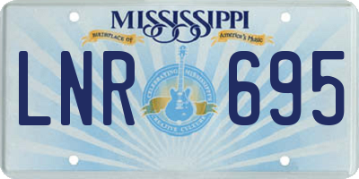 MS license plate LNR695