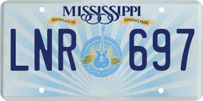 MS license plate LNR697