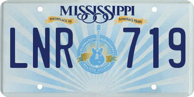 MS license plate LNR719