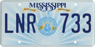 MS license plate LNR733