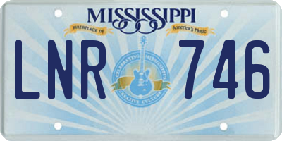 MS license plate LNR746
