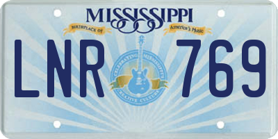 MS license plate LNR769