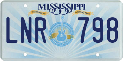 MS license plate LNR798