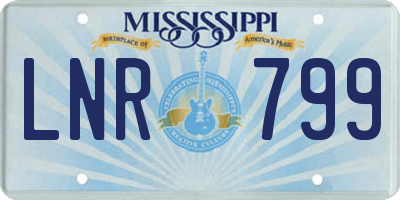 MS license plate LNR799