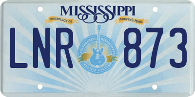 MS license plate LNR873