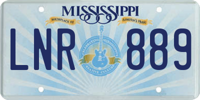 MS license plate LNR889