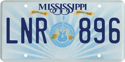 MS license plate LNR896