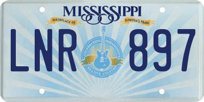 MS license plate LNR897