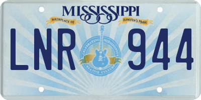 MS license plate LNR944