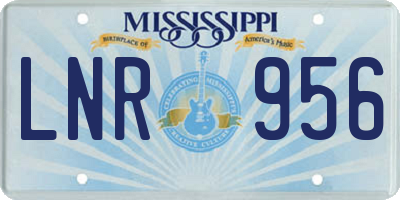 MS license plate LNR956