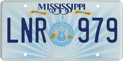 MS license plate LNR979