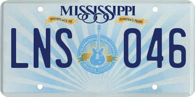 MS license plate LNS046