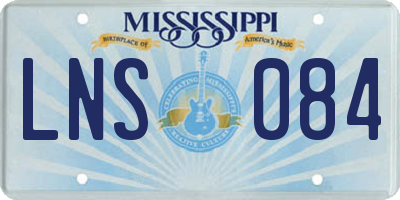 MS license plate LNS084