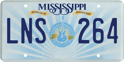 MS license plate LNS264