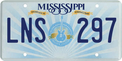 MS license plate LNS297