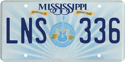 MS license plate LNS336