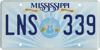 MS license plate LNS339