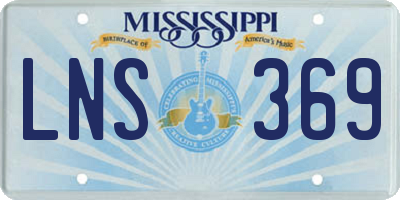 MS license plate LNS369
