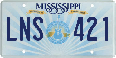MS license plate LNS421